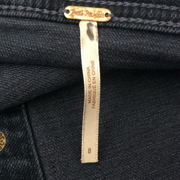 Free People Button Front Denim Mini Skirt - Picture 3 of 4